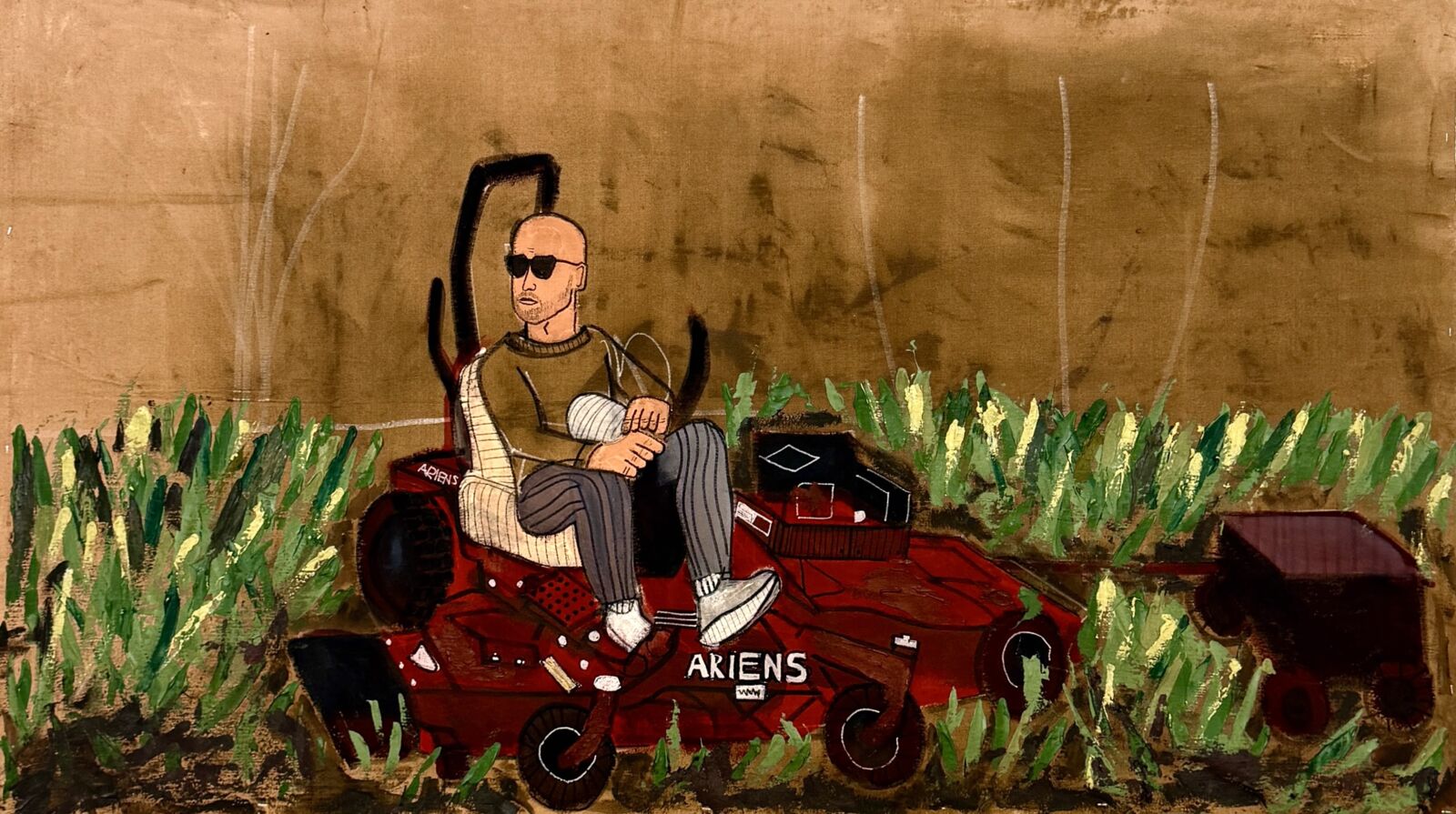 Man on tractor